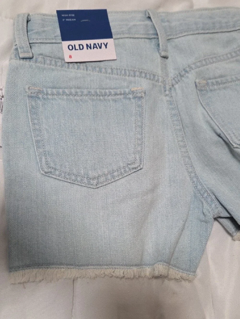 Old Navy Light Blue Denim Cutoff Shorts - Frayed Hem